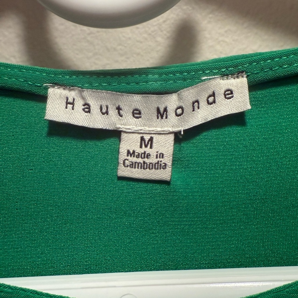 Haute Monde Kelly Green Bodysuit Short Sleeve - Medium - Picture 4 of 6